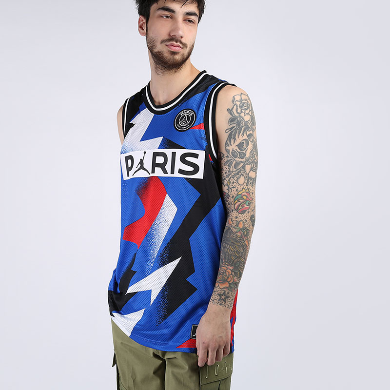 Мужская майка Jordan Paris Saint-Germain Mesh Shirt (BQ8356-480)  - цена, описание, фото 1